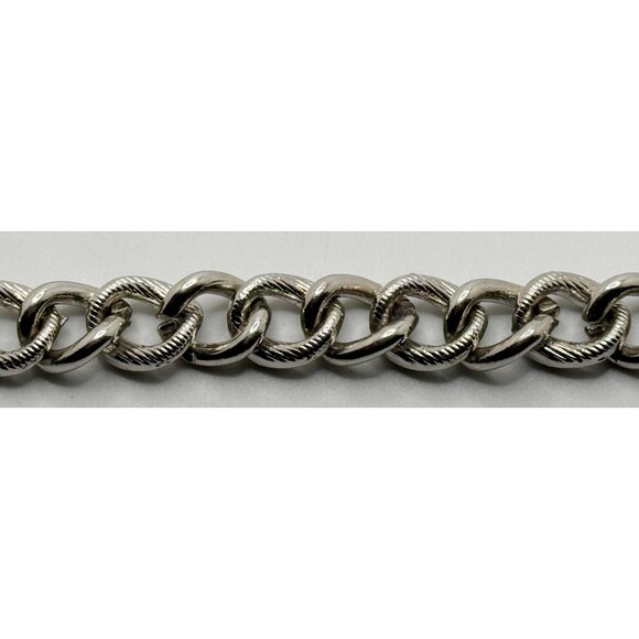 Silver Tone Women's Linked Bracelet 8" - Picture 7 of 9